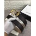 Gucci Width 3.5cm Vintage Buckle Belts With Bee In Grained Calfskin Black/Gold 2018