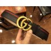Gucci Width 3.8cm GG Buckle Belts With Web Details Black/Gold 2018