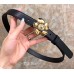 Gucci Width 2.5cm Leather Belt With Metal Flower 431438 Black 2018