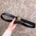 Gucci Width 2.5cm Leather Belt With Metal Flower 431438 Black 2018