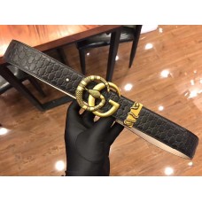 Gucci Leather Belt With Double G Buckle With Snake 458949 2018