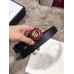 Gucci Crystal GG Buckle Leather Belts Black/Red 2018