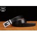 GUCCI GG BUCKLE TEXTURED  CALFSKIN BELT GOLD/SLIVER 2017