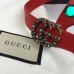 Gucci Width 20mm Crystal Belt With Double G Buckle 466749 Red 2017