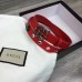 Gucci Width 20mm Crystal Belt With Double G Buckle 466749 Red 2017