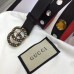 Gucci Width 20mm Crystal Belt With Double G Buckle 466749 Black 2017