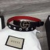 Gucci Width 20mm Crystal Belt With Double G Buckle 466749 Black 2017