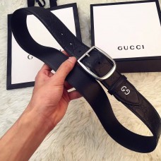 Gucci Width 38mm Signature Belt With GG Detail 474311 Black 2018