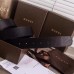 Gucci calfskin leather 3.8cm Belt bronze GG buckle(99-72403)