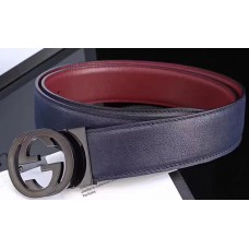 GUCCI BELT WITH INTERLOCKING G DARK BLUE 2017