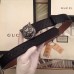 Gucci Width 3.8CM Feline Buckle Empreite Leather Belt 06 2017