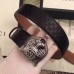 Gucci Width 3.8CM Feline Buckle Empreite Leather Belt 06 2017