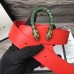 Gucci Width 3.5cm Crystal Dionysus Buckle Leather Belt Red 2017
