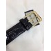 Gucci Width 3.5cm Crocodile Textured Square Buckle Belt Black/Gold 2018