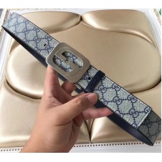 Gucci Width 3.8cm GG Canvans Square Buckle Belt 2018