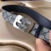 Gucci Width 3.8cm GG Canvans Square Buckle Belt 2018