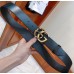 Gucci Leather Men's Belt with Snake Buckle 38mm Width Black