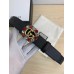 Gucci GG and Crystal Buckle Belt 35mm Width Black 2017