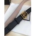 Gucci GG Semi-Circle Buckle Belt 25mm Width Black 2017