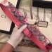 Gucci Width 3.5CM Crystal Double G Buckle Blooms Print Belt Pink 2017