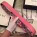 Gucci Width 3.5CM Crystal Double G Buckle Blooms Print Belt Pink 2017