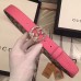 Gucci Width 3.5CM Crystal Double G Buckle Blooms Print Belt Pink 2017