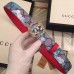 Gucci Width 3.5CM Crystal Double G Buckle Blooms Print Belt 02 2017