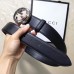 Gucci 3.8cm Wide grained Leather Belt With silver gg buckle