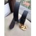 Gucci 3.8cm Wide grained Leather Belt With gold gg buckle 02