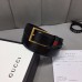 gucci 3.5cm width men's leather belt with web black 495125