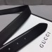 gucci 3.5cm width men's leather belt with web black 495125