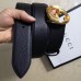 Gucci 3.8cm Wide grained Leather Belt With gold gg buckle