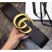 Gucci 7cm Wide Leather Belt With Double G