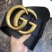 Gucci 7cm Wide Leather Belt With Double G