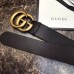 Gucci 7cm Wide Leather Belt With Double G