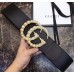 Gucci 7cm Wide Leather Belt With Pearl Double G