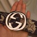 Gucci Arabesque canvas belt with interlocking G black