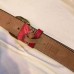 Gucci Arabesque canvas belt with interlocking G red