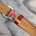 Gucci GG Blooms canvas belt with interlocking G