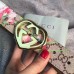 Gucci GG Blooms canvas belt with interlocking G