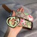 Gucci GG Blooms canvas belt with interlocking G