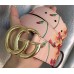 Gucci GG Blooms leather belt with double G buckle pink