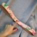 Gucci GG Blooms leather belt with interlocking G pink