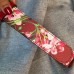 Gucci GG Blooms leather belt with interlocking G  red