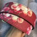 Gucci GG Blooms leather belt with interlocking G  red