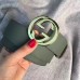 Gucci Leather belt with interlocking G green