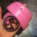 Gucci Leather belt with interlocking G pink