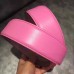 Gucci Leather belt with interlocking G pink