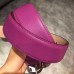 Gucci Leather belt with interlocking G purple