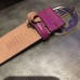 Gucci Leather belt with interlocking G purple